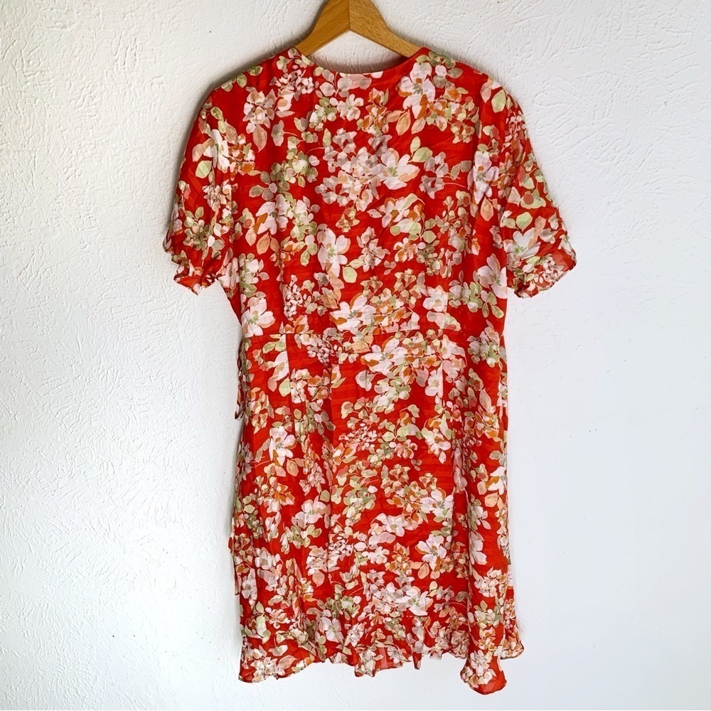 J. Jill Wrap Dress Floral Red Sz 1X - Picture 4 of 7